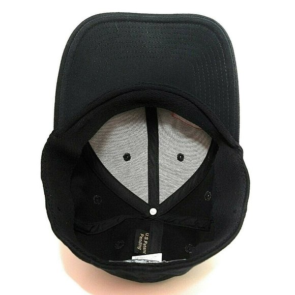 LIPTON BALL CAP stretch one size fits most black structured curve bill pre-owned - Picture 6 of 6
